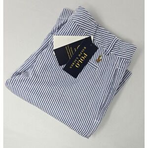 Polo Ralph Lauren Shorts Boys 16 Hickory Stripe Stretch Seersucker Flesh‎ Pony
